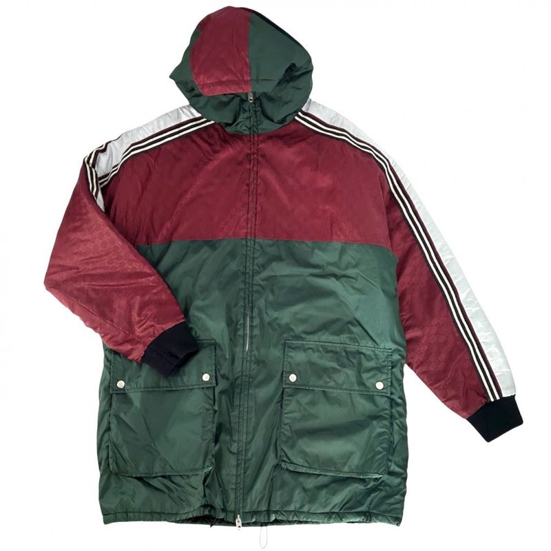 Gucci Down Jacket Men's GG Quilted Outerwear Sherry Line Apparel Clothing