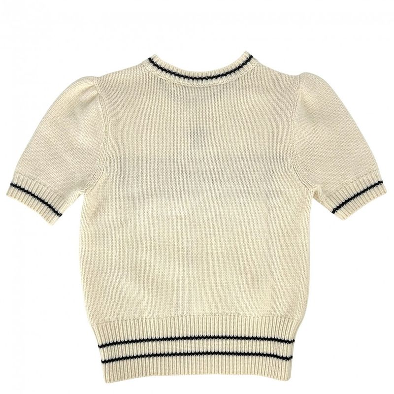 Christian Dior Knit Women's Short Sleeve Sweater Top Short Sleeve Apparel
