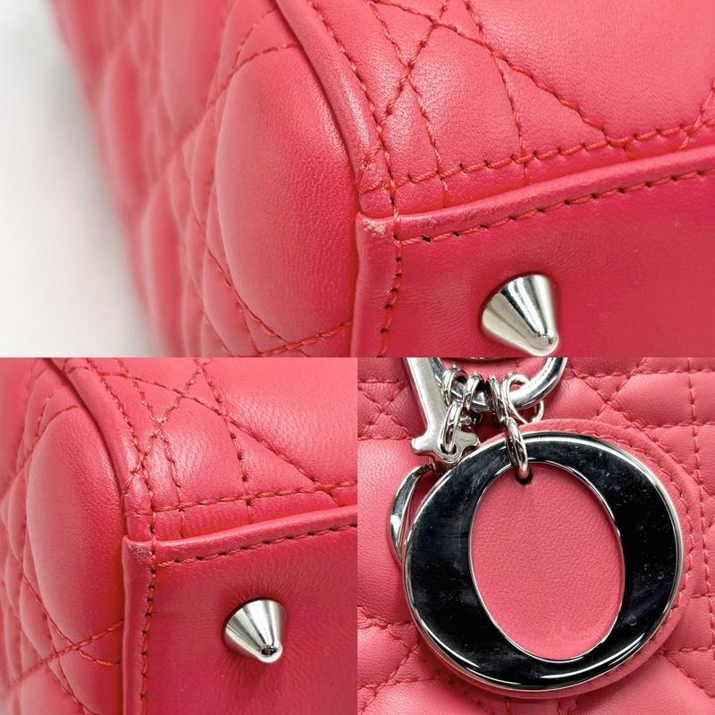 Christian Dior 2WAY Ladies Medium Lady Dior Handbag Shoulder Bag Crossbody