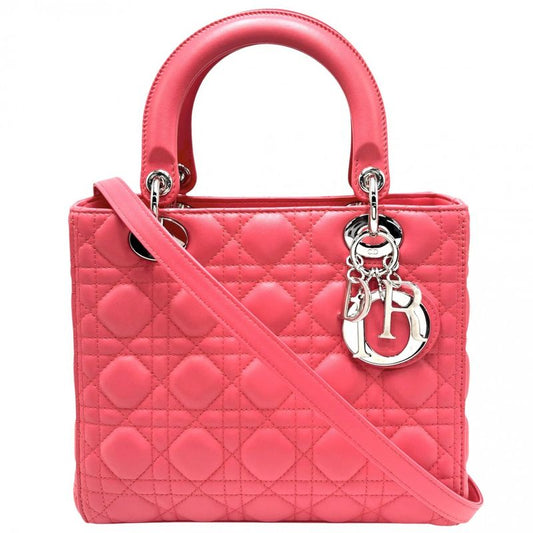 Christian Dior 2WAY Ladies Medium Lady Dior Handbag Shoulder Bag Crossbody