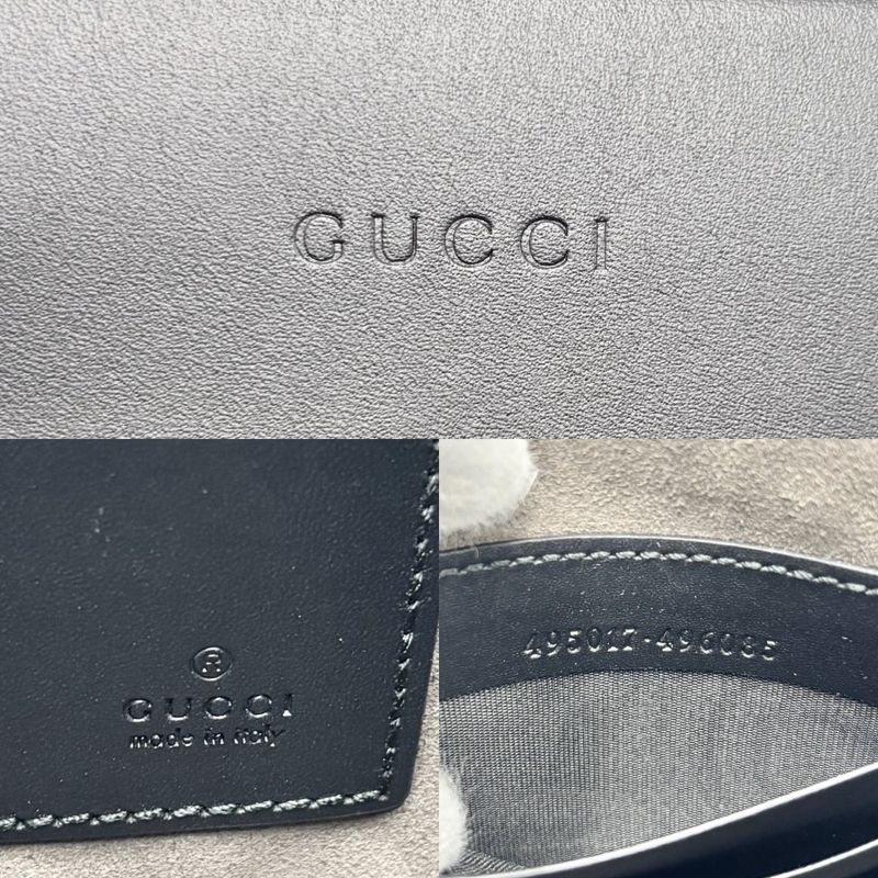 Gucci Clutch Bag Men Pouch Second Bag Gucci 495017 GG Supreme Canvas Leather