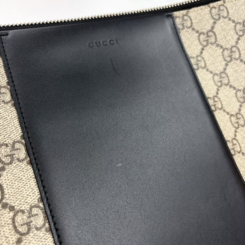 Gucci Clutch Bag Men Pouch Second Bag Gucci 495017 GG Supreme Canvas Leather
