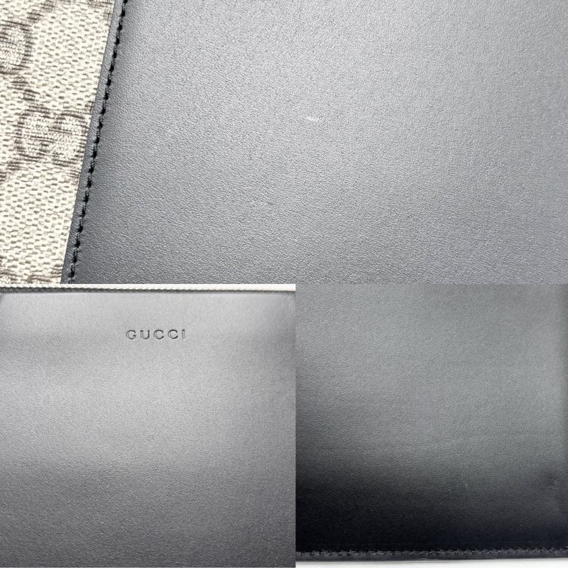 Gucci Clutch Bag Men Pouch Second Bag Gucci 495017 GG Supreme Canvas Leather