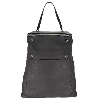 Loewe Backpack Men's Anagram Goya Backpack Loewe Leather Gray Silver Hardware