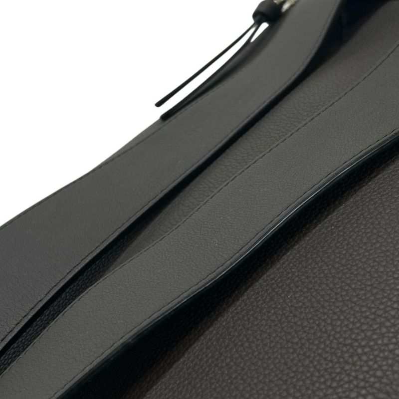 Loewe Backpack Men's Anagram Goya Backpack Loewe Leather Gray Silver Hardware