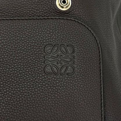 Loewe Backpack Men's Anagram Goya Backpack Loewe Leather Gray Silver Hardware