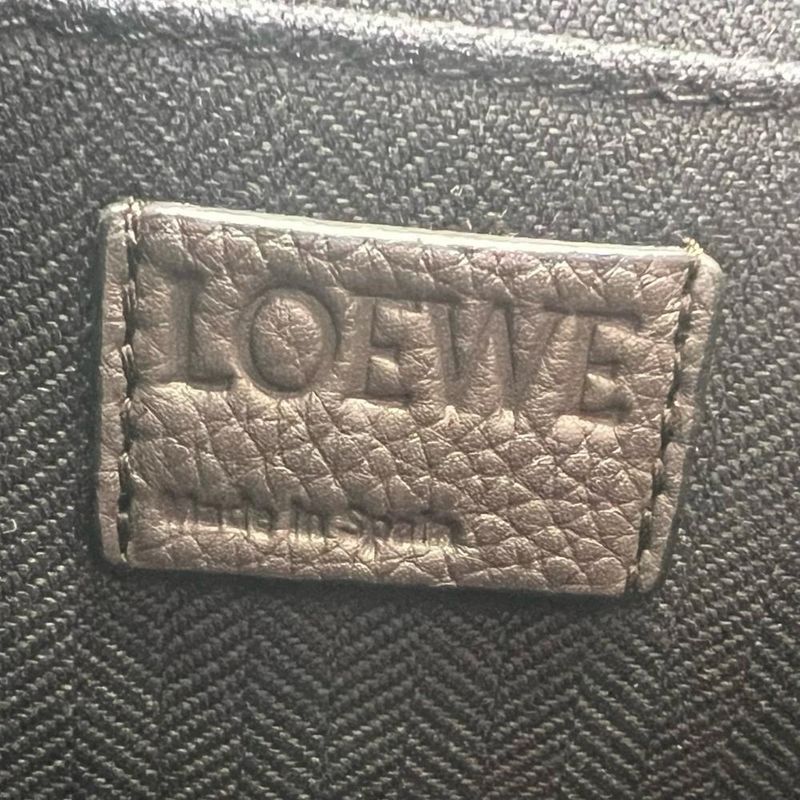 Loewe Backpack Men's Anagram Goya Backpack Loewe Leather Gray Silver Hardware