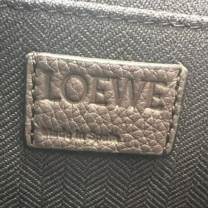 Loewe Backpack Men's Anagram Goya Backpack Loewe Leather Gray Silver Hardware