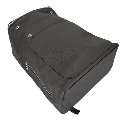 Loewe Backpack Men's Anagram Goya Backpack Loewe Leather Gray Silver Hardware