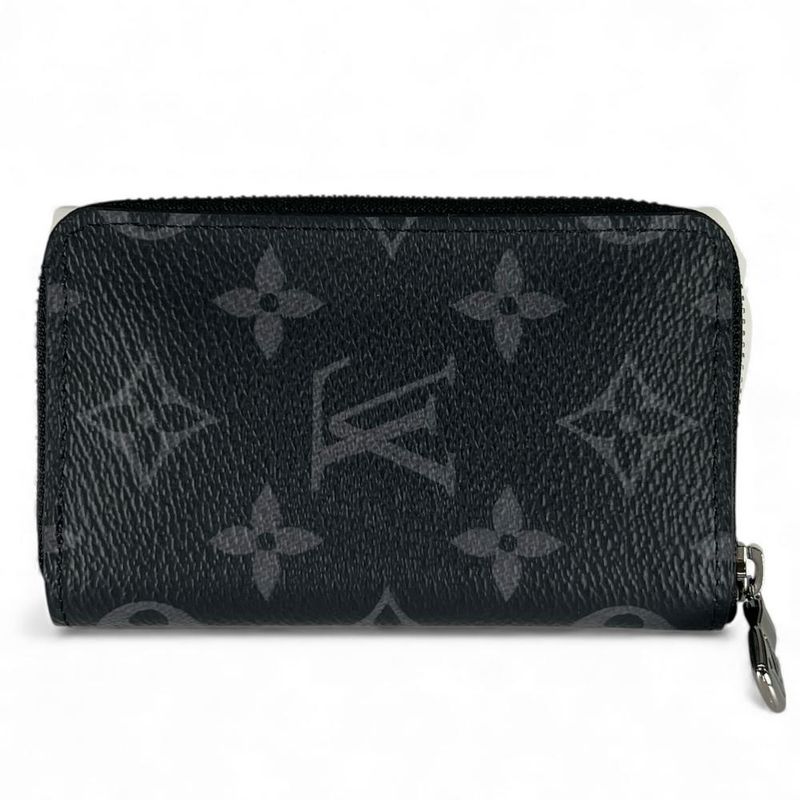 Louis Vuitton Coin Case Men's Monogram Eclipse Zippy Coin Purse Vertical Louis