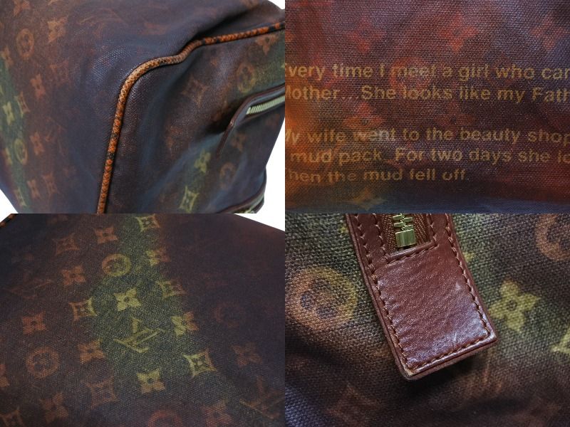 Louis Vuitton Richard Prince Jokes Man Crazy Handbag Rouge Gold — view 6