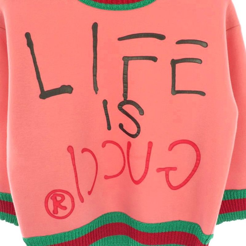 Gucci Ghost Sweat Shirt Sweatshirt Pullover Long Sleeve S Pink 422724 HK - OS