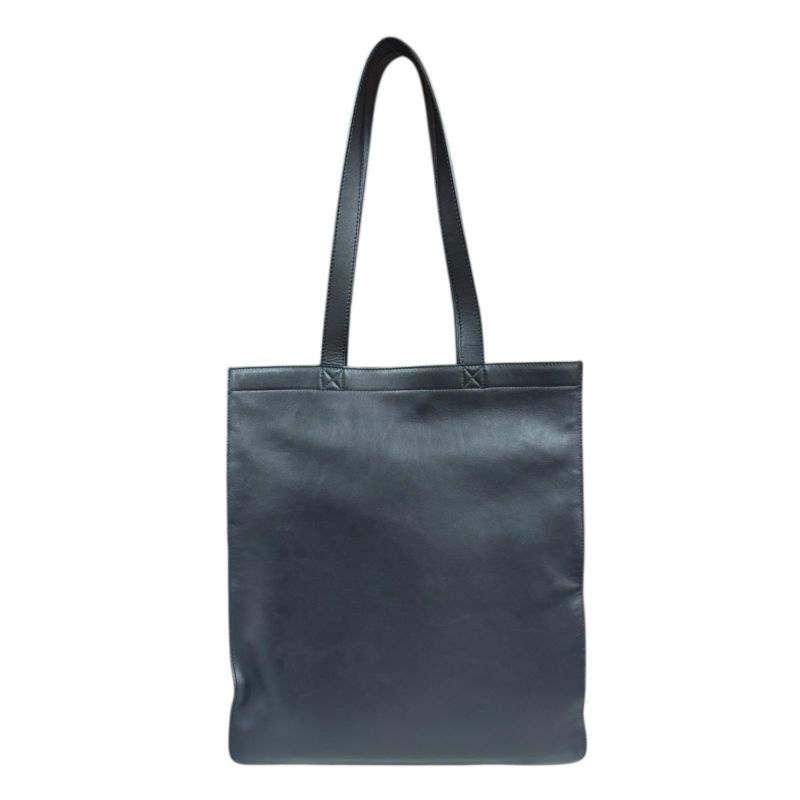 Fendi Flat Shopping Bag Tote Leather 7va538 Black Men's Fendi Preowned Fendi