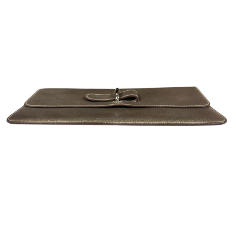 Hermes Stopper Chaine D'ancre Clutch Bag Leather Gold Ladies Hermes Preowned