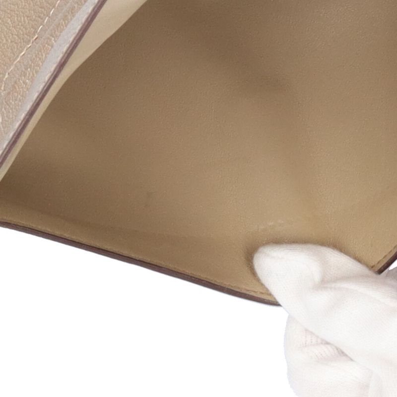 Hermes Stopper Chaine D'ancre Clutch Bag Leather Gold Ladies Hermes Preowned