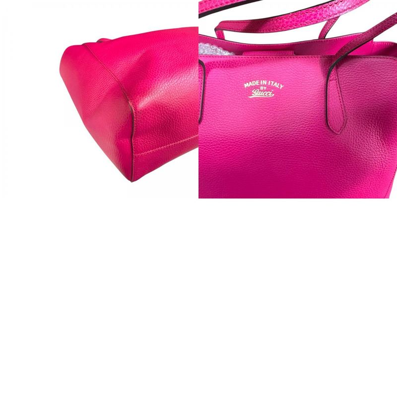 Gucci Swing Tote Bag Leather 354397 Pink Ladies Gucci Preowned Gucci