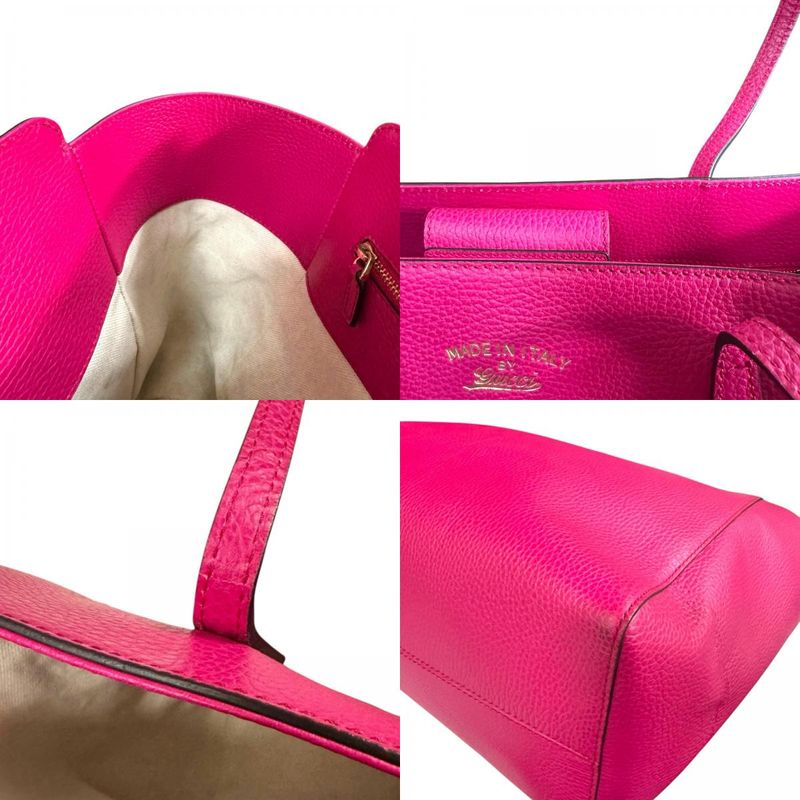 Gucci Swing Tote Bag Leather 354397 Pink Ladies Gucci Preowned Gucci