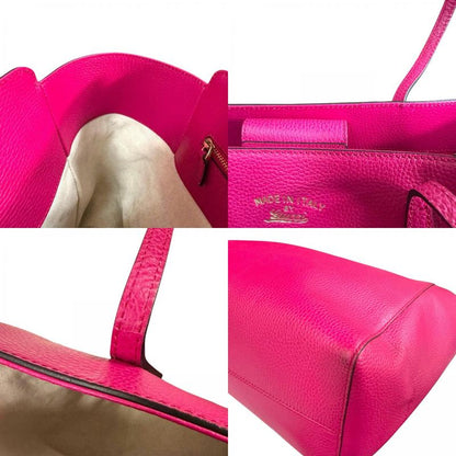 Gucci Swing Tote Bag Leather 354397 Pink Ladies Gucci Preowned Gucci