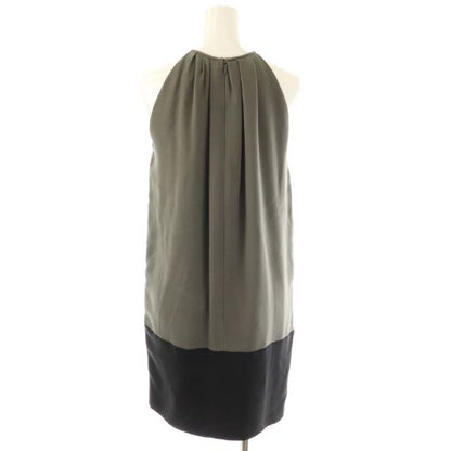 Celine Silk Dress Mini Sleeveless 34 Gray Black HK - OS
