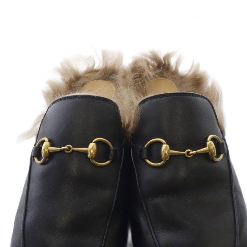 Gucci Prince Town Horsebit Mules 37 Black