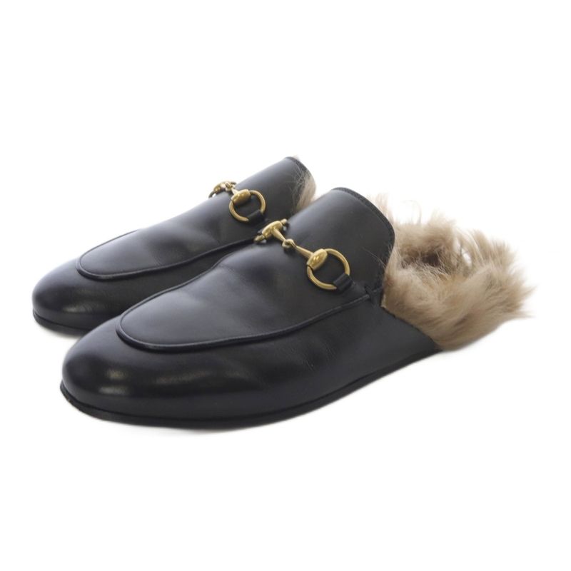 Gucci Prince Town Horsebit Mules 37 Black