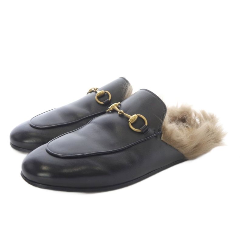 Gucci Prince Town Horsebit Mules 37 Black