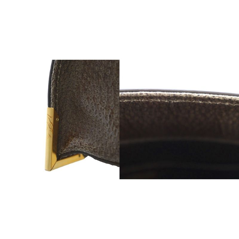 Fendi Tote Leather Genuine Leather Brown Square Plate 8bh228 RI - OS