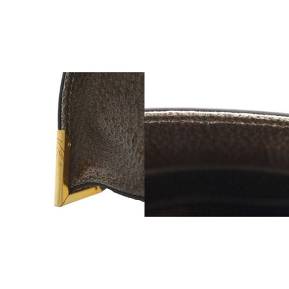 Fendi Tote Leather Genuine Leather Brown Square Plate 8bh228 RI - OS