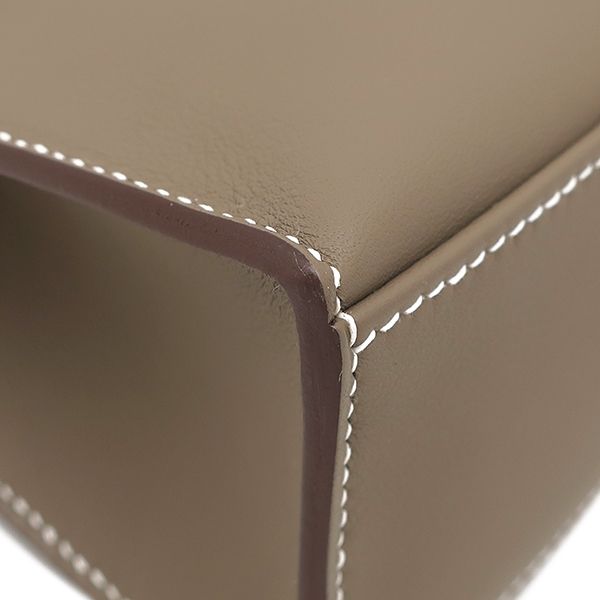 Hermes Handbag Pochette Kelly Mini Vorsluft Etoupe Silver Hardware Never Used