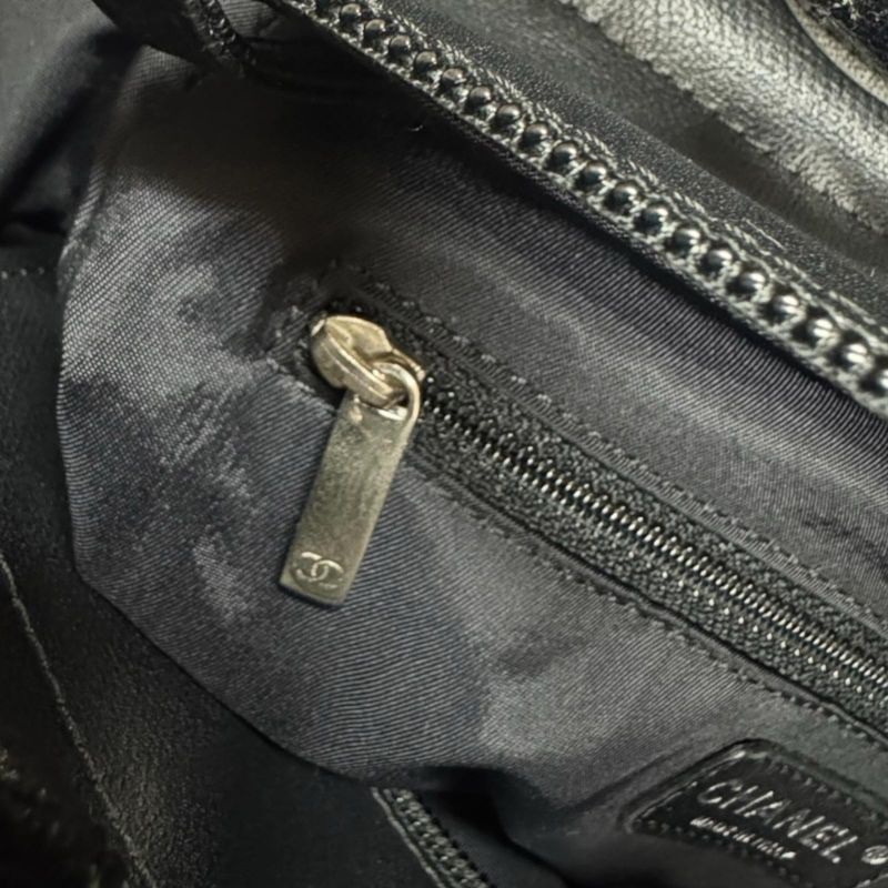 Chanel Paris Biarritz Tote PM Handbag PVC A34208 Black Ladies Chanel Preowned