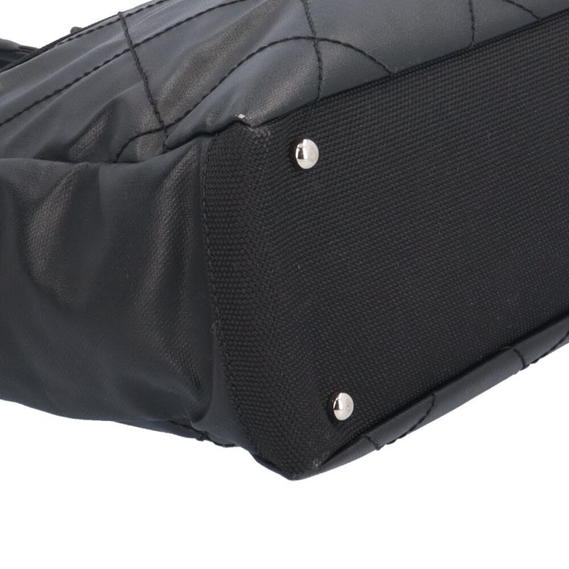 Chanel Paris Biarritz Tote PM Handbag PVC A34208 Black Ladies Chanel Preowned