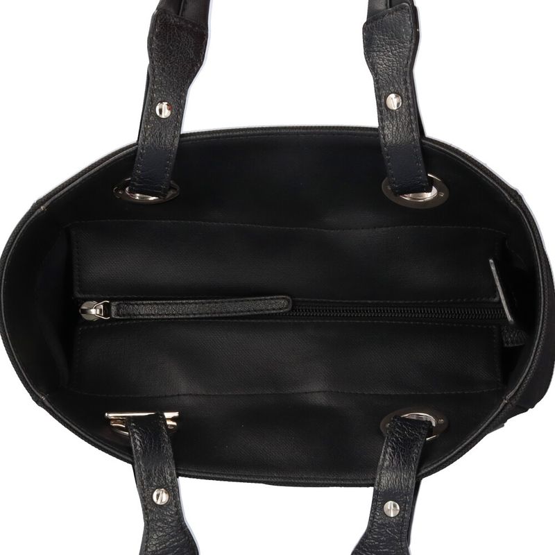 Chanel Paris Biarritz Tote PM Handbag PVC A34208 Black Ladies Chanel Preowned