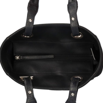 Chanel Paris Biarritz Tote PM Handbag PVC A34208 Black Ladies Chanel Preowned