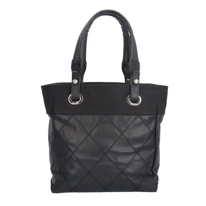Chanel Paris Biarritz Tote PM Handbag PVC A34208 Black Ladies Chanel Preowned