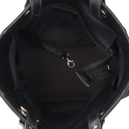 Chanel Paris Biarritz Tote PM Handbag PVC A34208 Black Ladies Chanel Preowned