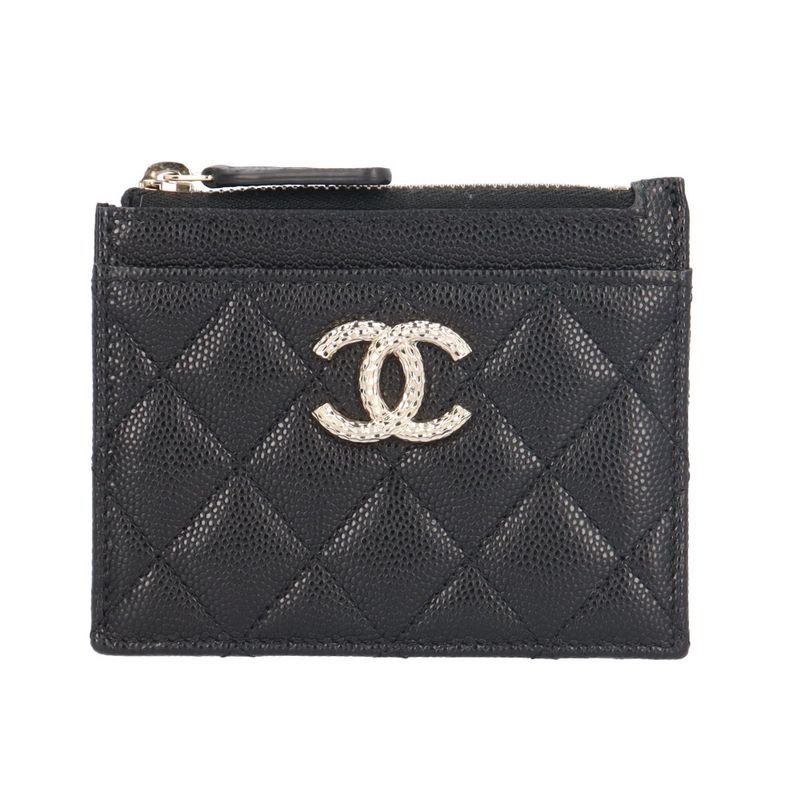 Chanel Matelasse Card Case Caviar Skin Ladies Chanel Preowned