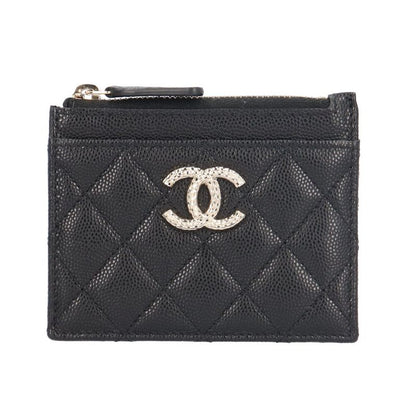 Chanel Matelasse Card Case Caviar Skin Ladies Chanel Preowned