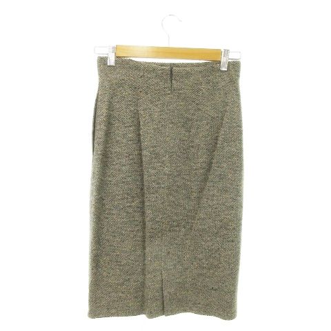 Christian DIOR Suit Setup 2 Piece Tweed Collarless Jacket Mimore Skirt 9 Gray