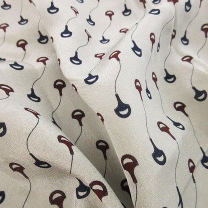 Gucci 70s Vintage Scarf Silk Interlocking Sherry Line Total Logo Gray CK22 -