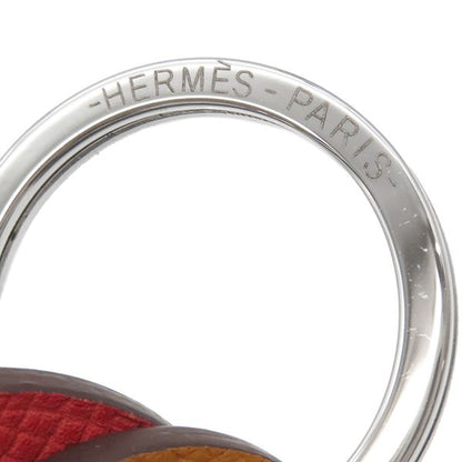 Hermes Key Holder Petite Ash Key Ring Vaux Epson Grand Ash Red Beige and Black