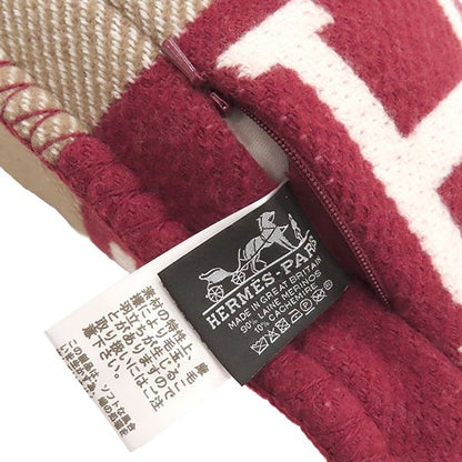 Hermes Avalon 3 Cushion Wool Cashmere Ecru and Rouge Cabas - Removable [storage