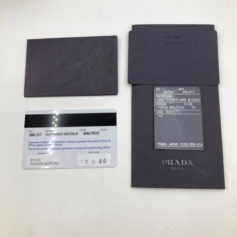 Prada Round Zipper Long Wallet 2ml317 Navy