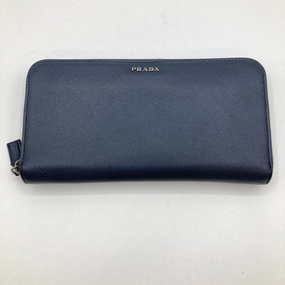 Prada Round Zipper Long Wallet 2ml317 Navy