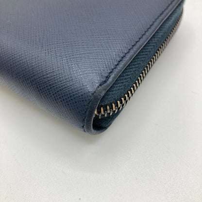 Prada Round Zipper Long Wallet 2ml317 Navy