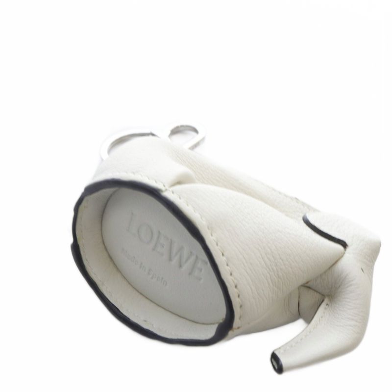 Loewe Elephant Coin Case Coin Purse Leather White