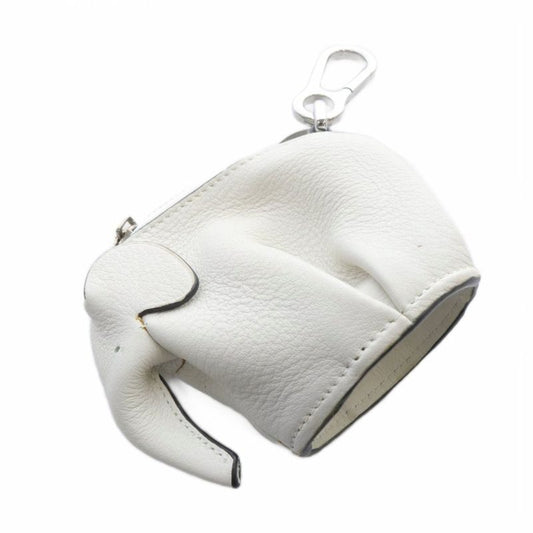 Loewe Elephant Coin Case Coin Purse Leather White