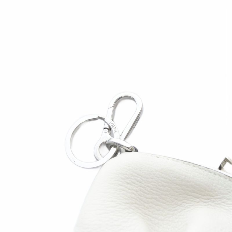 Loewe Elephant Coin Case Coin Purse Leather White