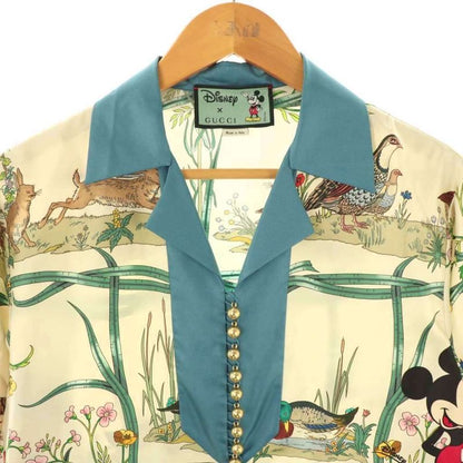 Gucci X Disney Silk Shirt Cubic Sleeve 36 Beige 596712 HK - OS