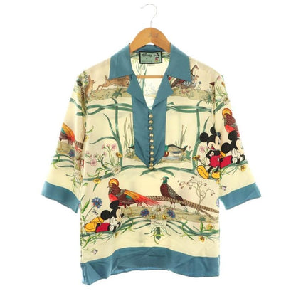 Gucci X Disney Silk Shirt Cubic Sleeve 36 Beige 596712 HK - OS