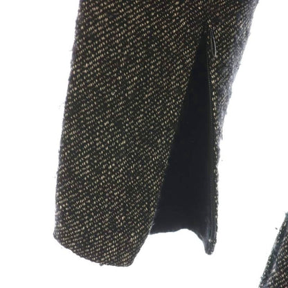 Celine Phoebe Period Wool Linen Blend Long Sleeve Dress Knee Length 36 Black DF